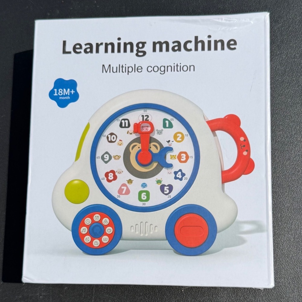 Toddler Learning Machine‎ Interactive Clock Toy Music Light 18M+ White